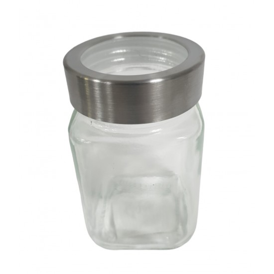 JAR SQUARE WITH SEE THROUGH LID 250 ML