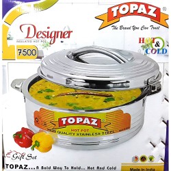 TOPAZ DESIGNER HOT POT STAINLESS STEEL 7500 ML