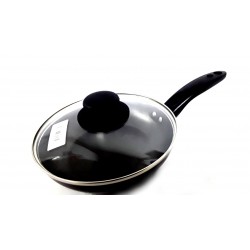 32 CM NON STICK FRYPAN WITH GLASS LID HEAVY